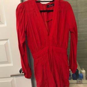 Red romper from Revolve
